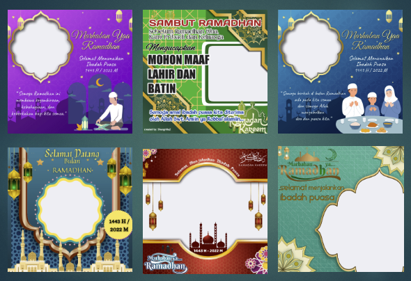 Download Twibon Keren Menyambut Bulan Ramadhan 1443 H / 2022 M